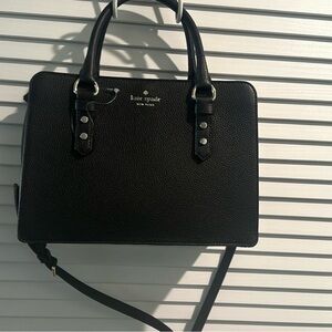 Kate Spade Black Textured Satchel